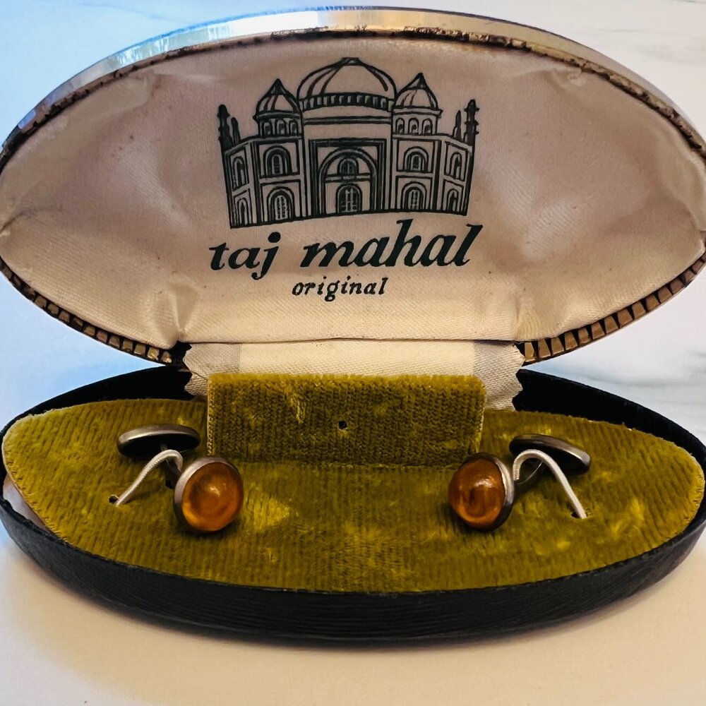 Vintage Mid-Century Cufflinks with Original Presentation Box